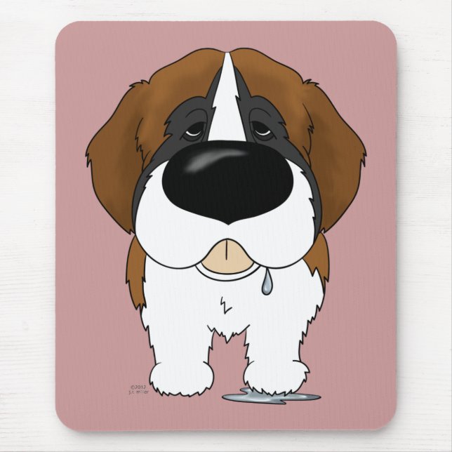 Big Nose Saint Bernard Mouse Pad (Front)