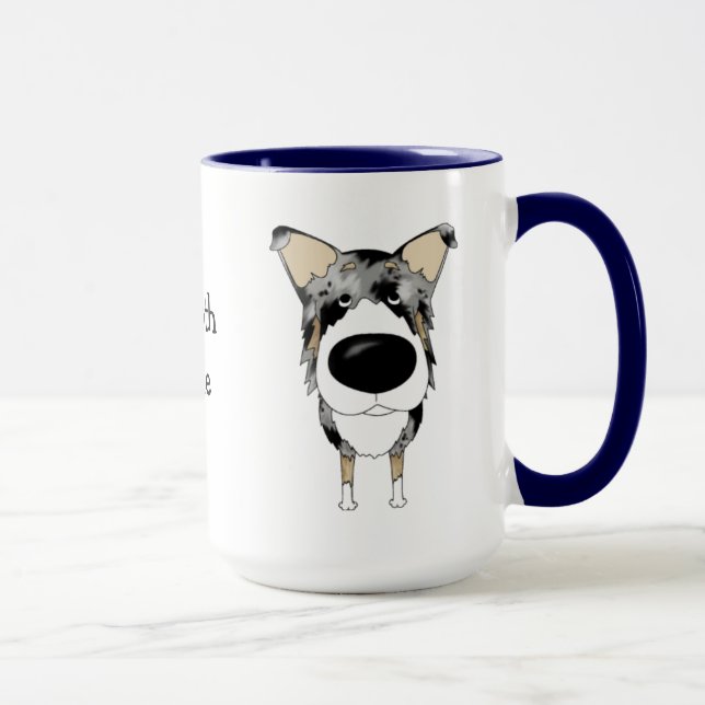Big Nose Smooth Collie Mug (Right)