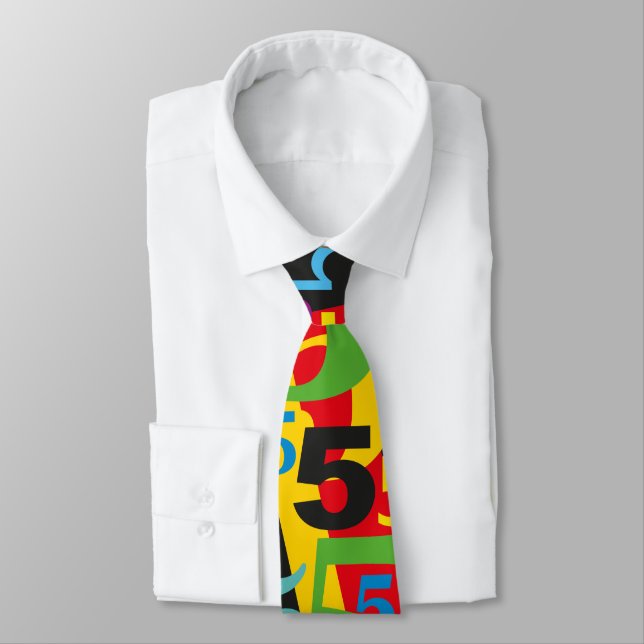 Big Number 5 Tie for 50th or 55th Birthday (Tied)