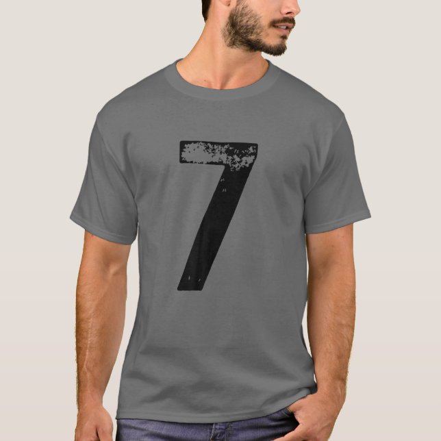 Big Number 7 For 7Th Birthday Seven Years Old Sinc T-Shirt (Front)