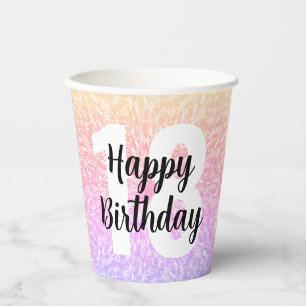 Big Number Mandala Birthday Paper Cups