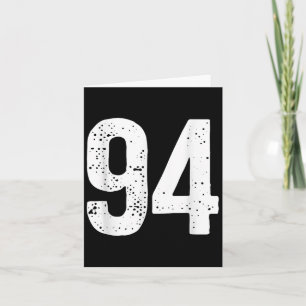 Big Numbers Large Number Gifts Number 94 Card