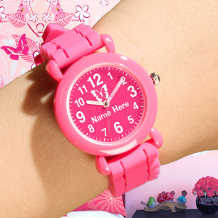 Big Numbers Personalised Girls Watches with NAME