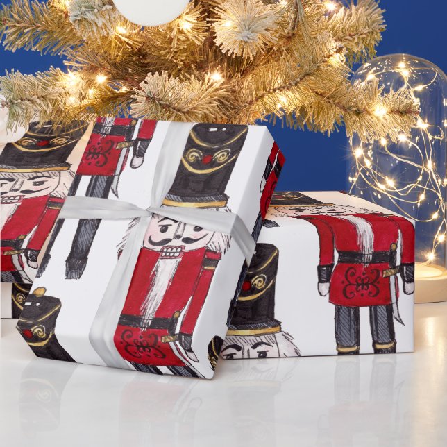 Big Nutcracker Soldier Wrapping Paper (Holidays)