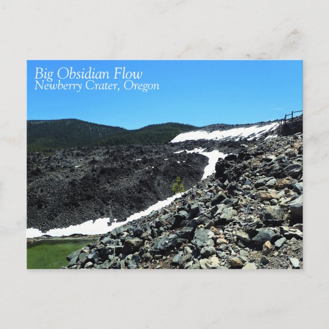 Big Obsidian Flow, Oregon Postcard (Front)