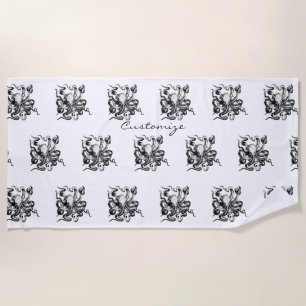 Big octopus Thunder_Cove Beach Towel