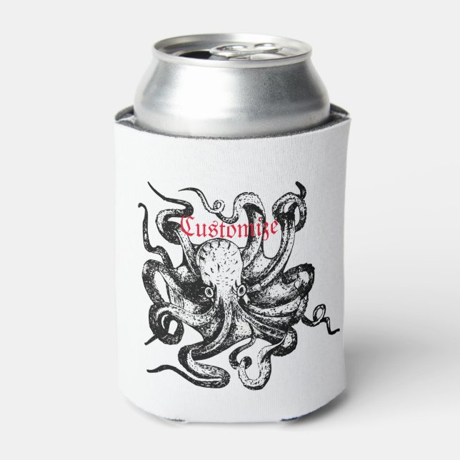 Big octopus Thunder_Cove Can Cooler (Can Front)