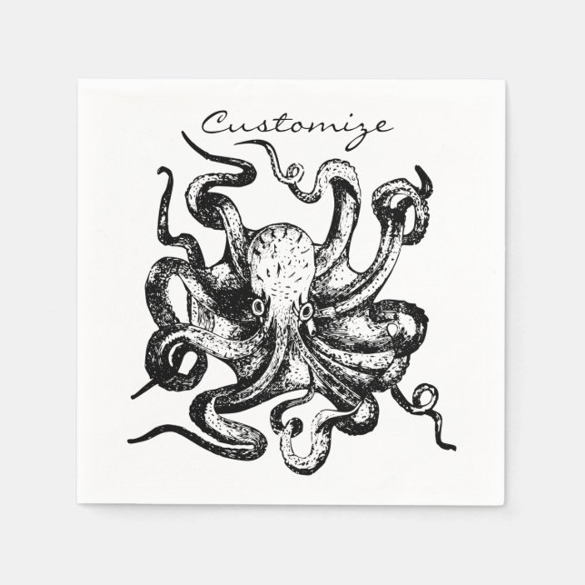 Big octopus Thunder_Cove Napkin (Front)