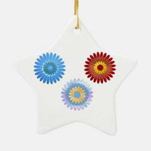 Big of beautiful colourful flowers ceramic tree decoration