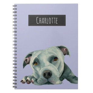 Big Ol' Head - Dog Painting Add Your Name Spiral Notebook