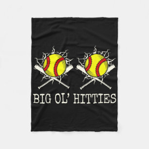 Big Ol' Hitties Softll Humor Softll Breast  Fleece Blanket