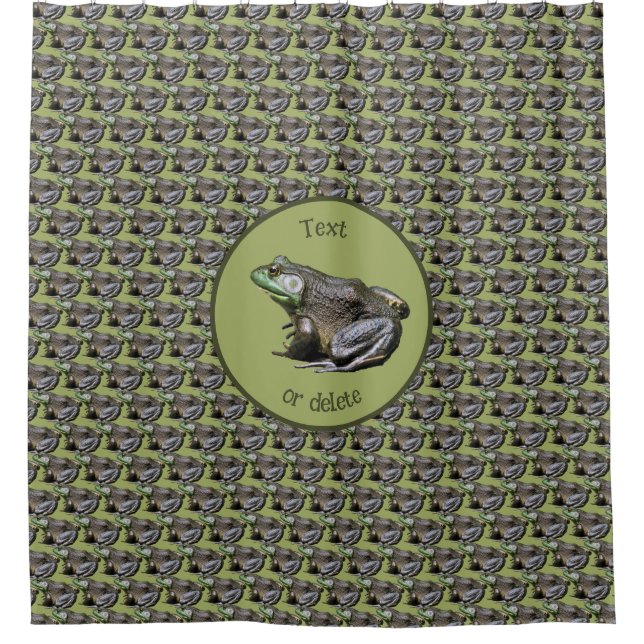 Big Old Bullfrog Nature Personalised Shower Curtain (Front)