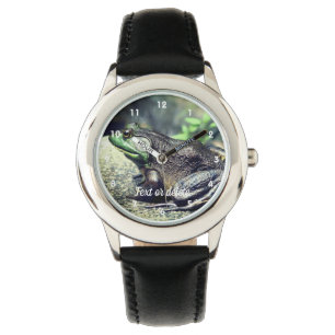 Big Old Bullfrog On Rock Personalised Watch