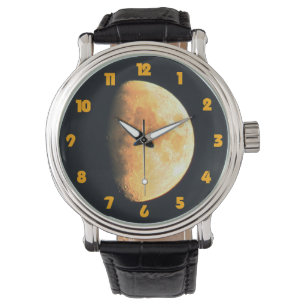 Big Old Moon Fat Orange Numbers wam Watch