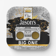 BIG ONE 1st Birthday Boombox Cake Plates