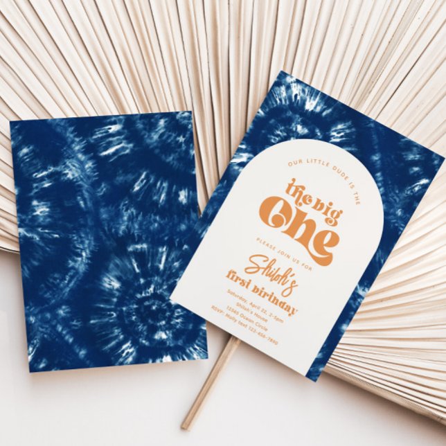 Big One Birthday Invitation | Tie Dye Invitation (Creator Uploaded)
