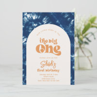Big One Birthday Invitation | Tie Dye Invitation