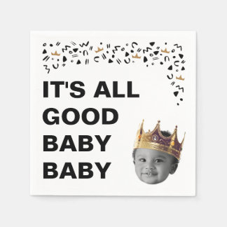 Big one Birthday Photo Napkins