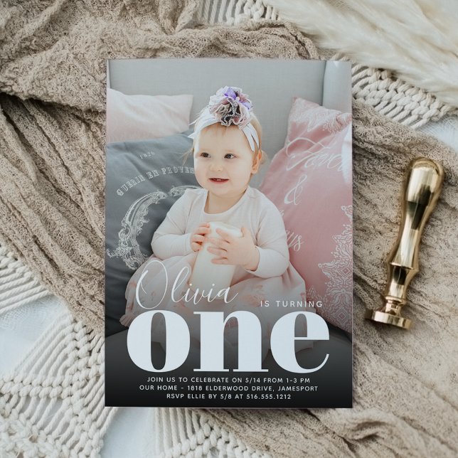 Big One | First Birthday Party Photo Invitation (Creator Uploaded)
