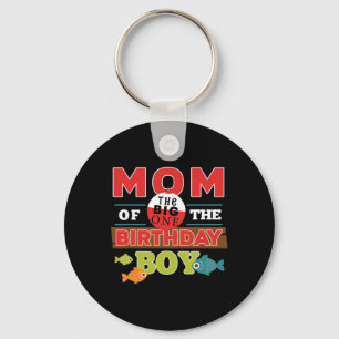 Big One Fishing Theme Mum Of The Birthday Boy Shir Key Ring