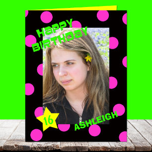 Big or Large Birthday Cards with Age and Photo