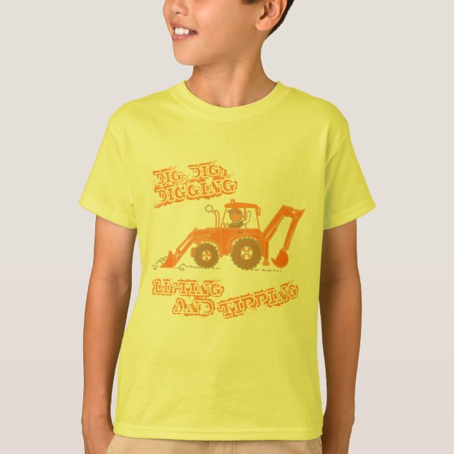 Big Orange Digger t-shirt (Front)