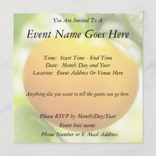 Big Orange Heirloom Tomato Invitation