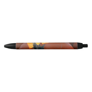 Big Orange Pumpkin  Black Ink Pen