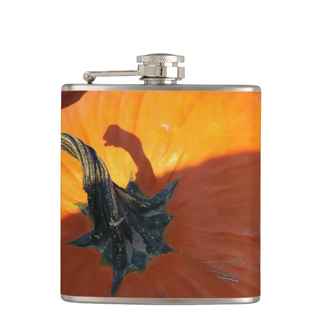 Big Orange Pumpkin  Hip Flask (Front)