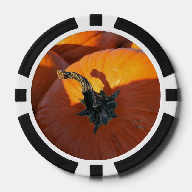 Big Orange Pumpkin  Poker Chips (Front)
