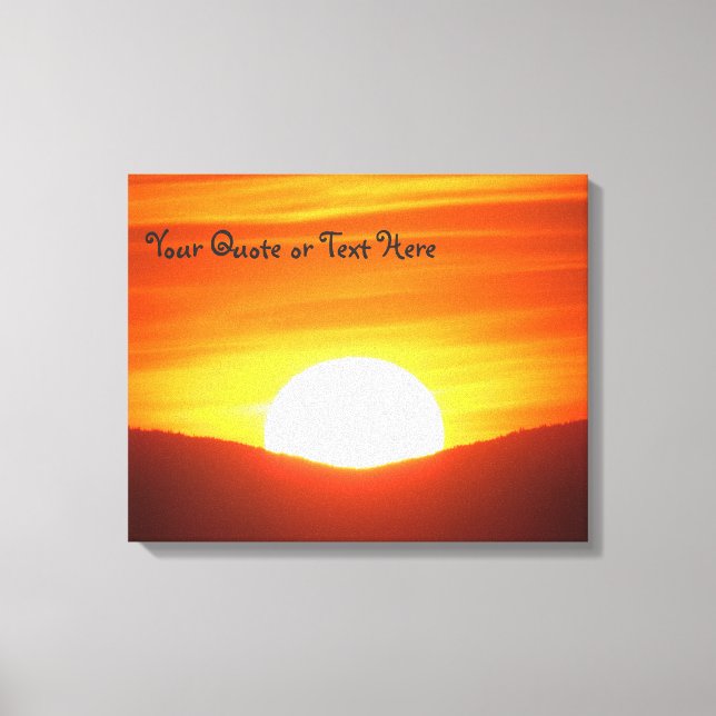 Big Orange Sunset Canvas Print (Front)