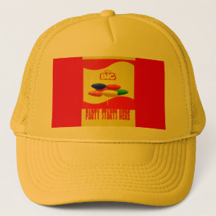 BIG PARY THEME RED AND YELLOW WITH BALOONS TRUCKER HAT