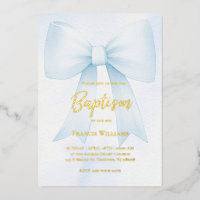 big pastel blue bow | Baptism