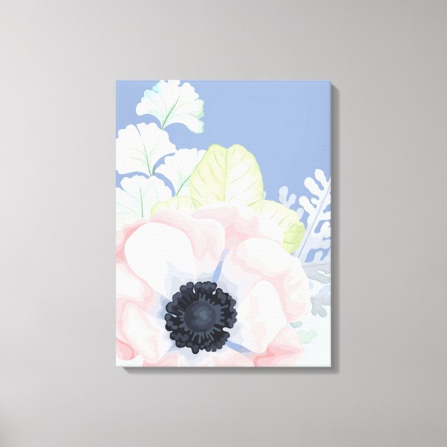 Big Pastel Pink Flower Canvas Print (Front)