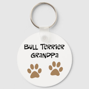 Big Pawprints Bull Terrier Grandpa Key Ring