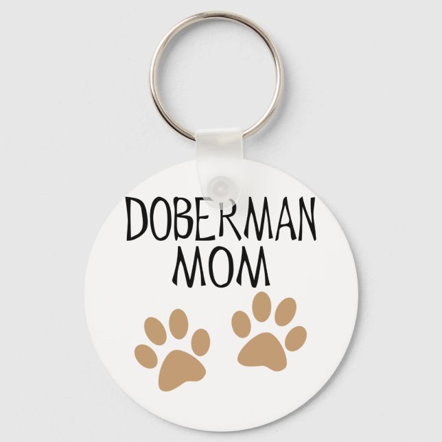 Big Paws Doberman Mum Key Ring (Front)
