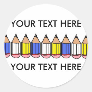 Big Pencil Back To School Classic Round Sticker