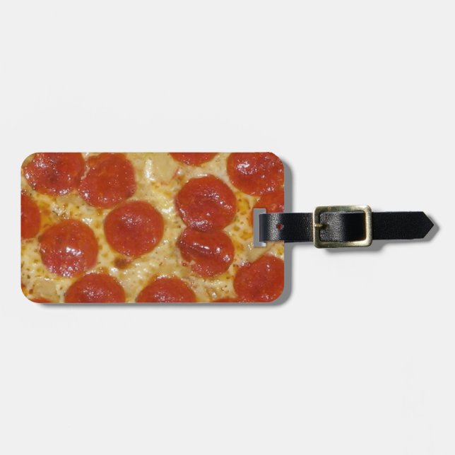 big pepperoni pizza luggage tag (Front Horizontal)