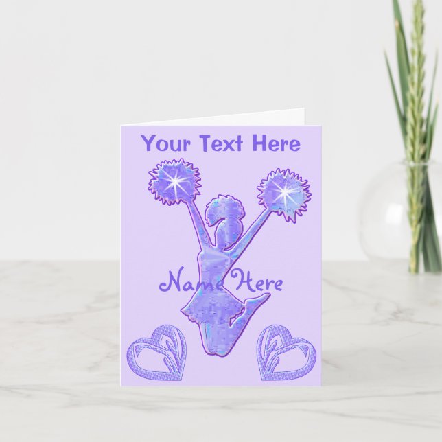 BIG Personalised Cheerleader Card with Your Text (Front)