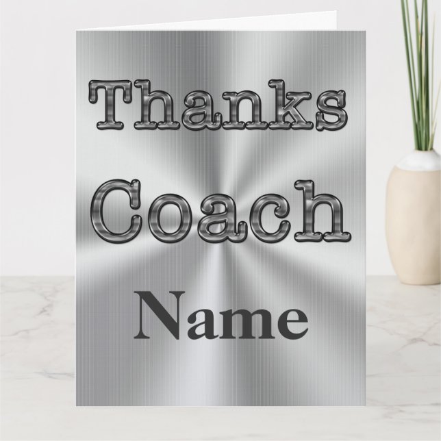 BIG Personalised Thank You Card for Coach (Front)