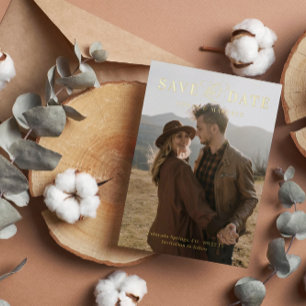 Big Photo Gold Foil Save the Date