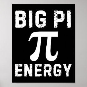 Big Pi Energy Funny Pi Day Math 3.14 Spiral Pi Sym Poster