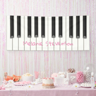 Big Piano Keys Custom (4 colours) Room or Party Banner