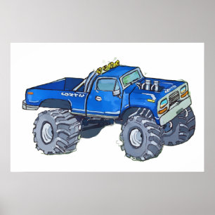 Big pickup truck poster