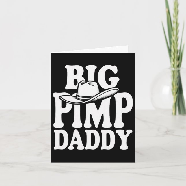 Big Pimp Daddy Halloween Costume  Card (Front)