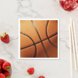 Big Pimply Orange Basketball, Paper Party Napkins