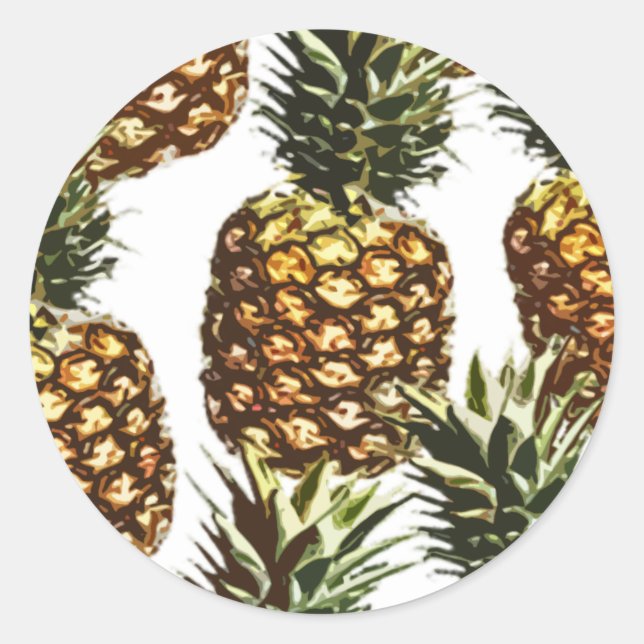 Big pineapples (BGC customisable) Classic Round Sticker (Front)