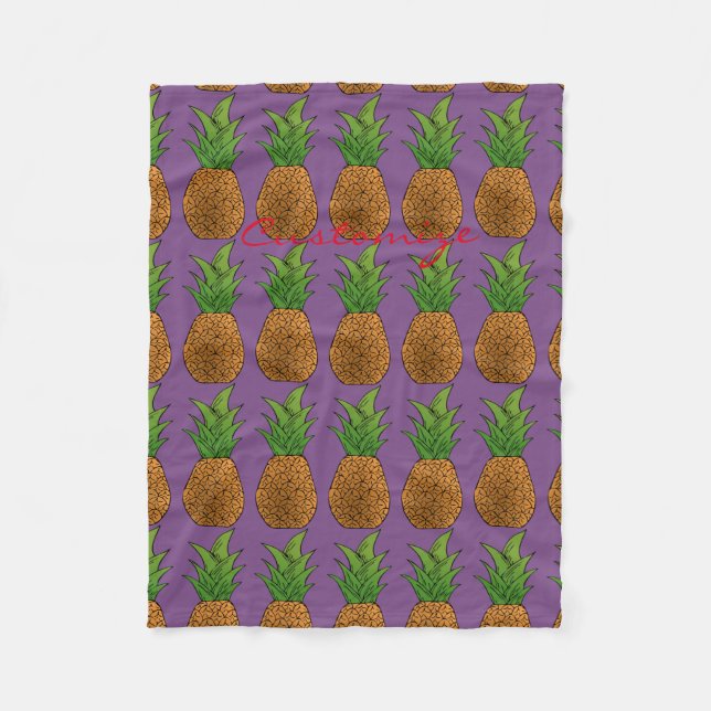 big pineapples Thunder_Cove Fleece Blanket (Front)