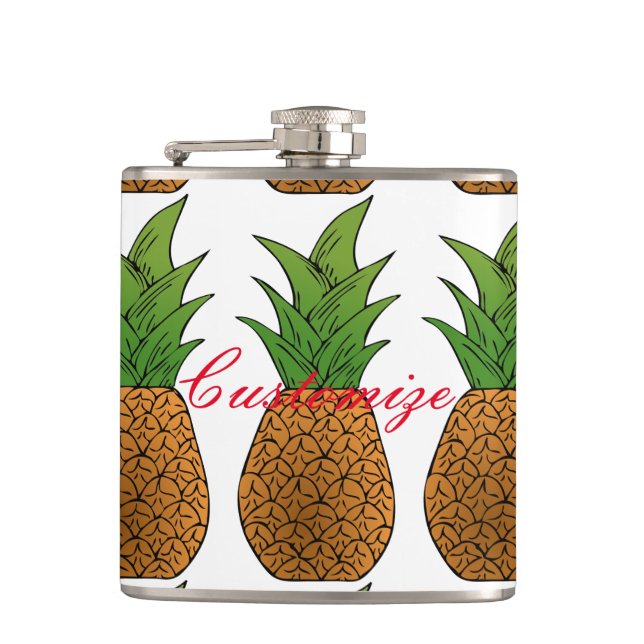 big pineapples Thunder_Cove Hip Flask (Front)