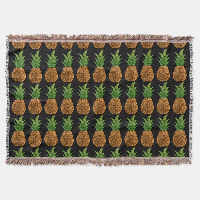 Big Pineapples Thunder_Cove Throw Blanket (Front)